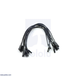 Premium Jumper Wire 10-Pack F-F 6" Black