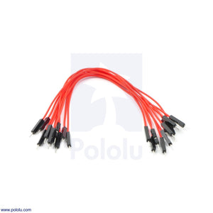 Premium Jumper Wire 10-Pack M-M 6" Red