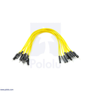 Premium Jumper Wire 10-Pack M-M 6" Yellow