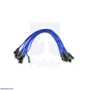 Premium Jumper Wire 10-Pack M-M 6" Blue