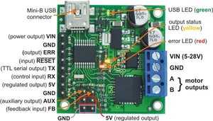 Pololu Jrk 21v3 USB Motor Controller with Feedback (Fully Assembled)