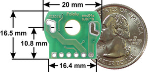Magnetic Encoder Pair Kit for 20D mm Metal Gearmotors, 20 CPR, 2.7-18V