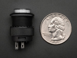 16mm Illuminated Pushbutton - White Momentary