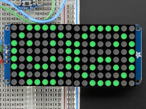 16x8 1.2" LED Matrix + Backpack - Ultra Bright Round Green LEDs - Chicago Electronic Distributors

