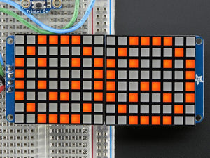 16x8 1.2" LED Matrix + Backpack - Ultra Bright Square Amber LEDs - Chicago Electronic Distributors
