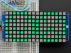 16x8 1.2" LED Matrix + Backpack - Ultra Bright Square Green LEDs - Chicago Electronic Distributors
