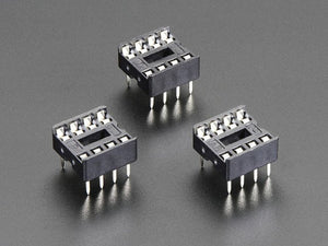 IC Socket - for 8-pin 0.3" Chips - Pack of 3 - Chicago Electronic Distributors
