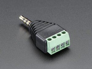 3.5mm (1/8") 4-Pole (TRRS) Audio Plug Terminal Block - Chicago Electronic Distributors
