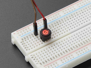 Mini Illuminated Momentary Pushbutton - Red Power Symbol - Chicago Electronic Distributors
