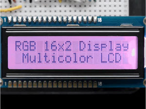 RGB backlight positive LCD 16x2 + extras - Chicago Electronic Distributors
