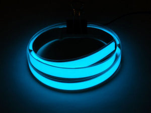 Aqua Electroluminescent (EL) Tape Strip - 100cm w/two connectors - Chicago Electronic Distributors
