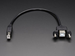 Panel Mount USB Cable - B Male to B Female - Chicago Electronic Distributors
