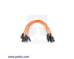 Premium Jumper Wire 10-Pack M-M 6" Orange