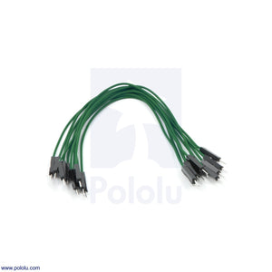 Premium Jumper Wire 10-Pack M-M 6" Green
