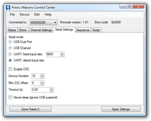 Mini Maestro 12-Channel USB Servo Controller (Assembled) - Chicago Electronic Distributors
 - 27
