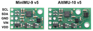 AltIMU-10 v5 Gyro, Accelerometer, Compass, and Altimeter (LSM6DS33, LIS3MDL, and LPS25H Carrier)