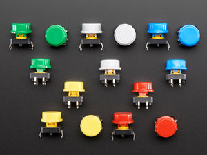 Adafruit Colorful Round Tactile Button Switch Assortment - 15 pack