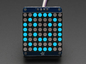 Adafruit Small 1.2" 8x8 LED Matrix w/I2C Backpack - Blue - Chicago Electronic Distributors
