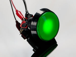 Large Arcade Button with LED - 60mm Green