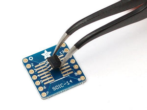 SMT Breakout PCB for SOIC-14 or TSSOP-14 - 6 Pack! - Chicago Electronic Distributors
