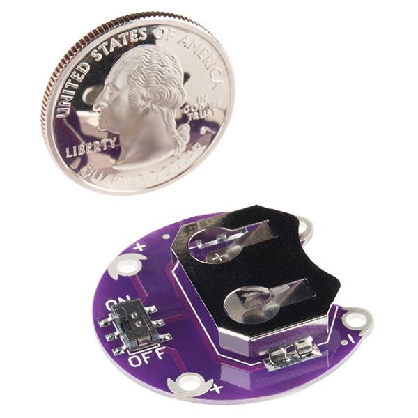 LilyPad Coin Cell Battery Holder - Switched - 20mm