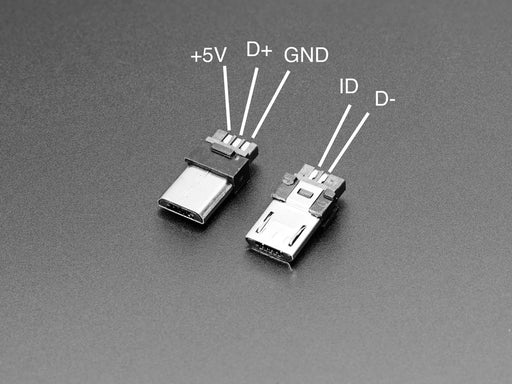Adafruit USB DIY Connector Shell - Type Micro-B Plug