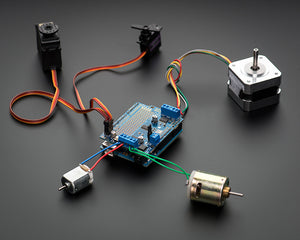 Adafruit Motor/Stepper/Servo Shield for Arduino v2 Kit (v2.3) - Chicago Electronic Distributors
 - 1