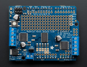 Adafruit Motor/Stepper/Servo Shield for Arduino v2 Kit (v2.3) - Chicago Electronic Distributors
 - 5