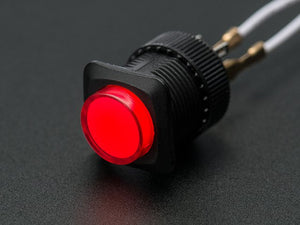 16mm Illuminated Pushbutton - Red Momentary - Chicago Electronic Distributors
