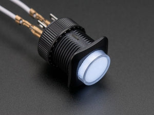 16mm Illuminated Pushbutton - White Latching On/Off Switch - Chicago Electronic Distributors
