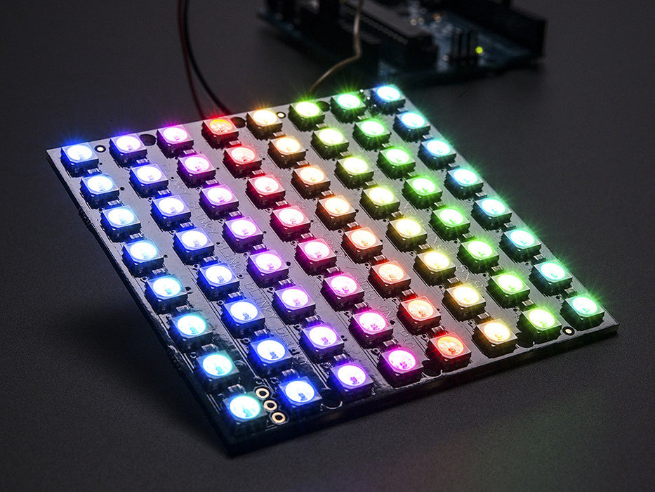 Adafruit Neopixel Neomatrix 8X8 - 64 RGB LED Pixel Matrix - Chicago Electronic Distributors
 - 1