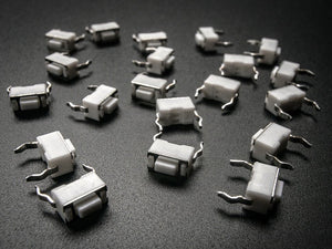 Tactile Switch Buttons (6mm slim) x 20 pack - Chicago Electronic Distributors
 - 4
