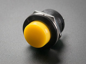 16mm Panel Mount Momentary Pushbutton -  Yellow - Chicago Electronic Distributors
