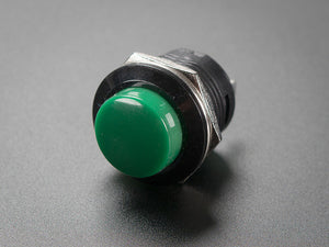 16mm Panel Mount Momentary Pushbutton -  Green - Chicago Electronic Distributors
