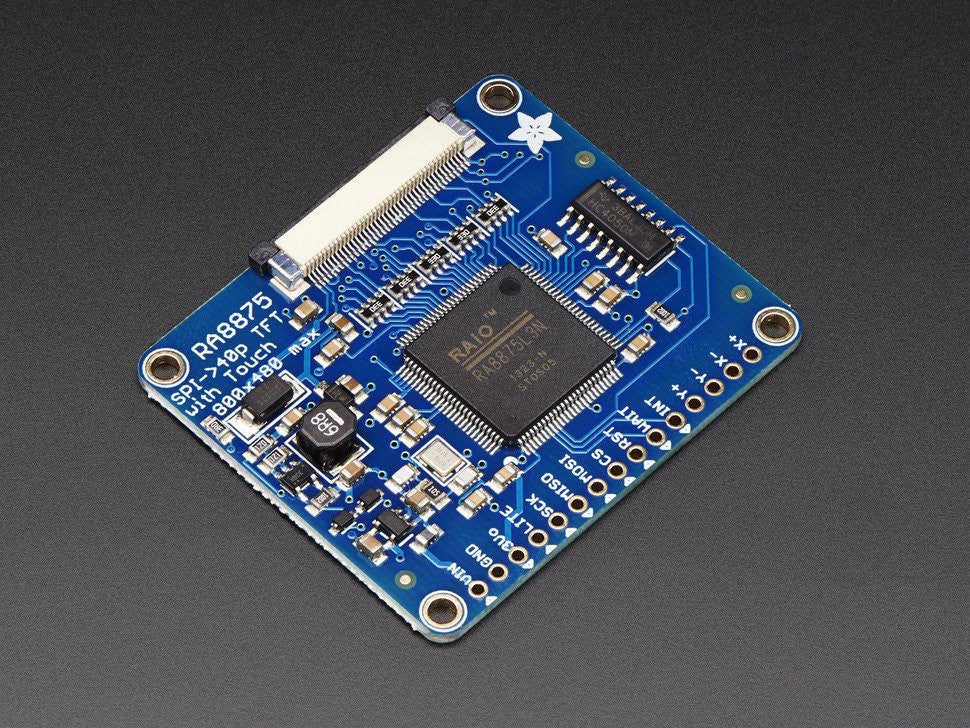RA8875 Driver Board for 40-pin TFT Touch Displays - 800x480 Max ...