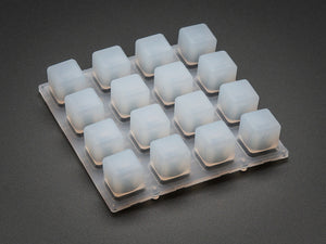 Silicone Elastomer 4x4 Button Keypad - for 3mm LEDs - Chicago Electronic Distributors
 - 1