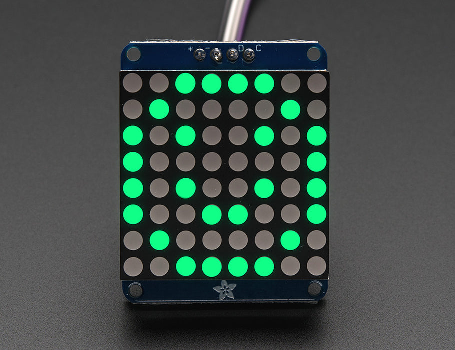 Adafruit Small 1.2" 8x8 LED Matrix w/I2C Backpack - Red or Green - Chicago Electronic Distributors
 - 1