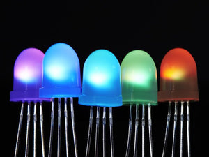 NeoPixel Diffused 8mm Through-Hole LED - 5 Pack - Chicago Electronic Distributors
