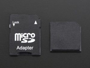 Black Shortening microSD adapter for Raspberry Pi & Macbooks