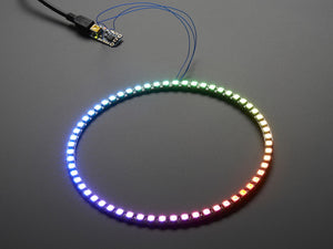 Neopixel 1/4 60 Ring - WS2812 5050 RGB LED with Integrated Drivers - Chicago Electronic Distributors
 - 1