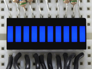10 Segment Light Bar Graph LED Display - Blue - Chicago Electronic Distributors

