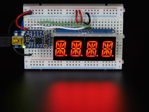 Quad Alphanumeric Display - Red 0.54" Digits w/ I2C Backpack - Chicago Electronic Distributors
 - 2