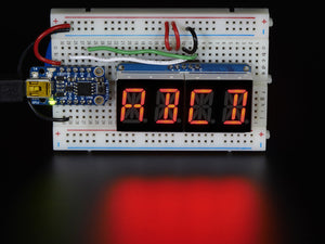 Quad Alphanumeric Display - Red 0.54" Digits w/ I2C Backpack - Chicago Electronic Distributors
 - 3
