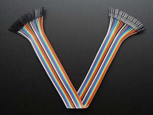 Premium Female/Female Jumper Wires - 20 x 12" (300mm) - Chicago Electronic Distributors
