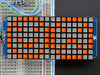 16x8 1.2" LED Matrix + Backpack - Ultra Bright Square Amber LEDs - Chicago Electronic Distributors
