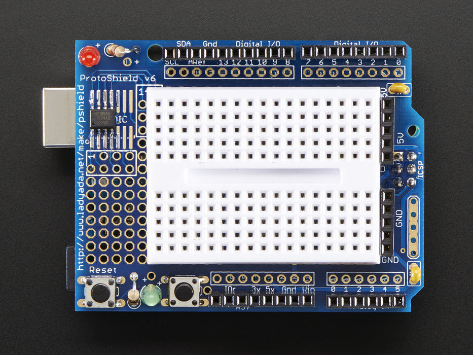 Adafruit Proto Shield for Arduino Kit - Stackable Version R3 - Chicago Electronic Distributors
 - 7