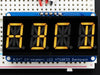 Quad Alphanumeric Display - Yellow 0.54" Digits w/ I2C Backpack - Chicago Electronic Distributors
