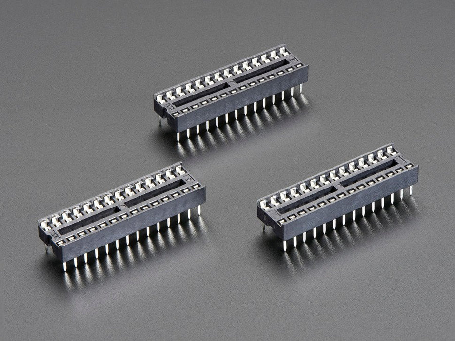 Adafruit IC Socket - for 28-pin 0.3" Chips - Pack of 3