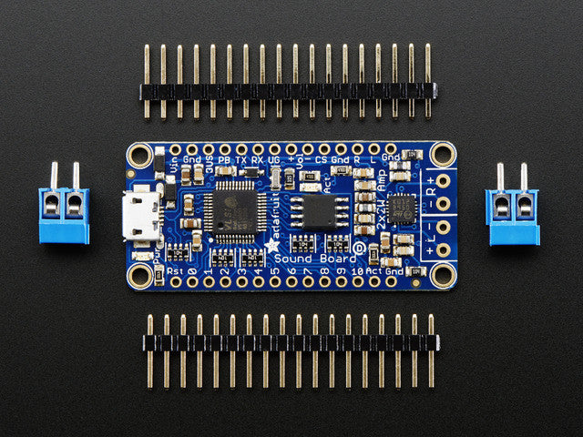 Adafruit Audio FX Sound Board + 2x2W Amp - WAV/OGG Trigger -16MB - Chicago Electronic Distributors
 - 3