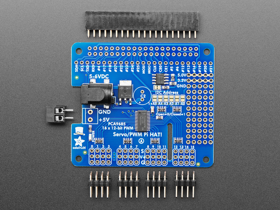 Adafruit 16-Channel PWM / Servo HAT for Raspberry Pi - Mini Kit